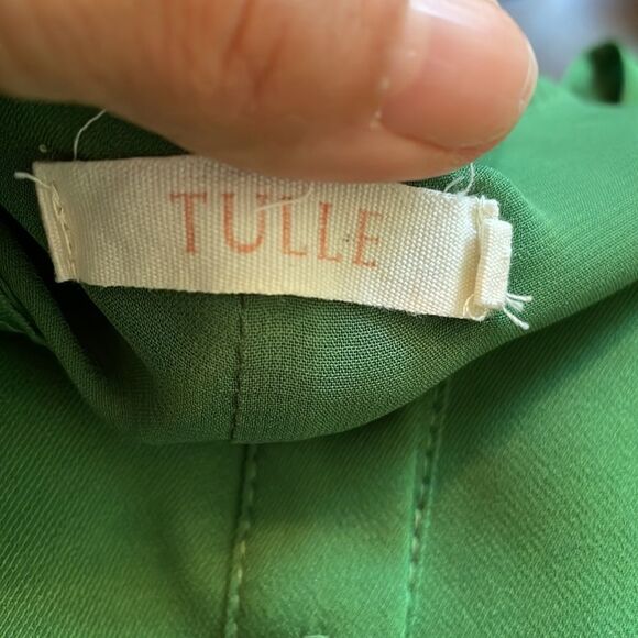 Tulle green polyester summer dress - Picture 5 of 8